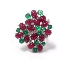 Ruby & Emerald Symphony Ring