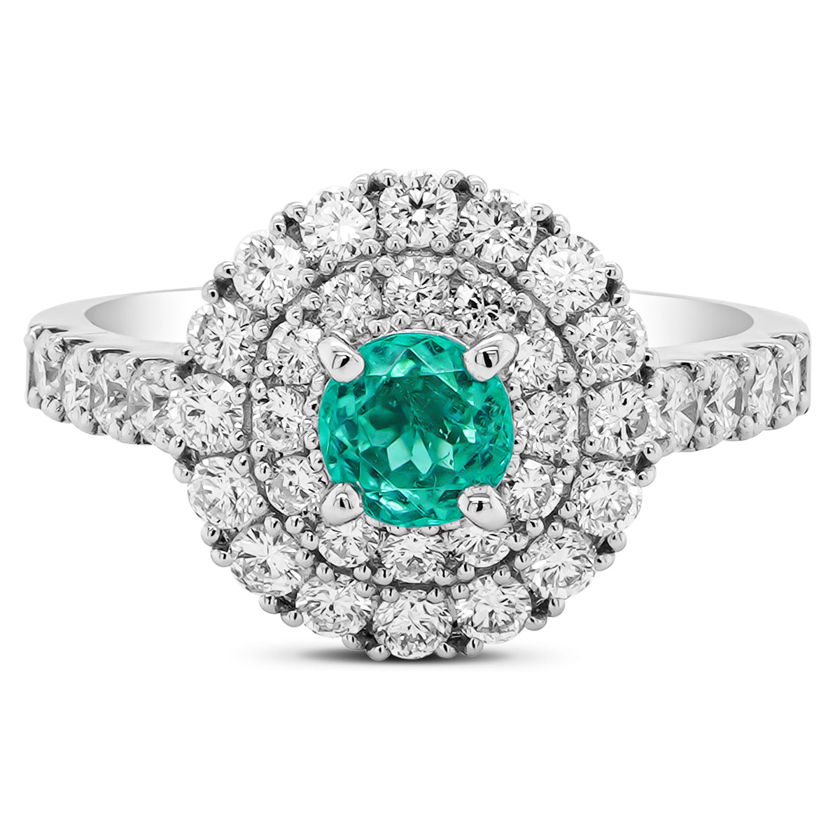 Brazilian Paraiba &  Diamond  Ring