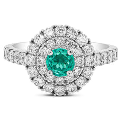 Brazilian Paraiba &  Diamond  Ring