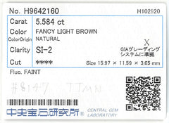Natural Fancy Light Brown Diamond (5.584 cts)