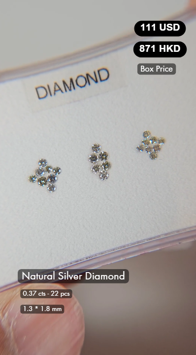 Natural Silver Diamond Deal (0.37 cts)