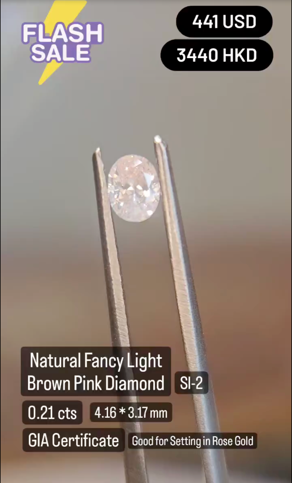 Pink Diamond Deal (0.21 cts)