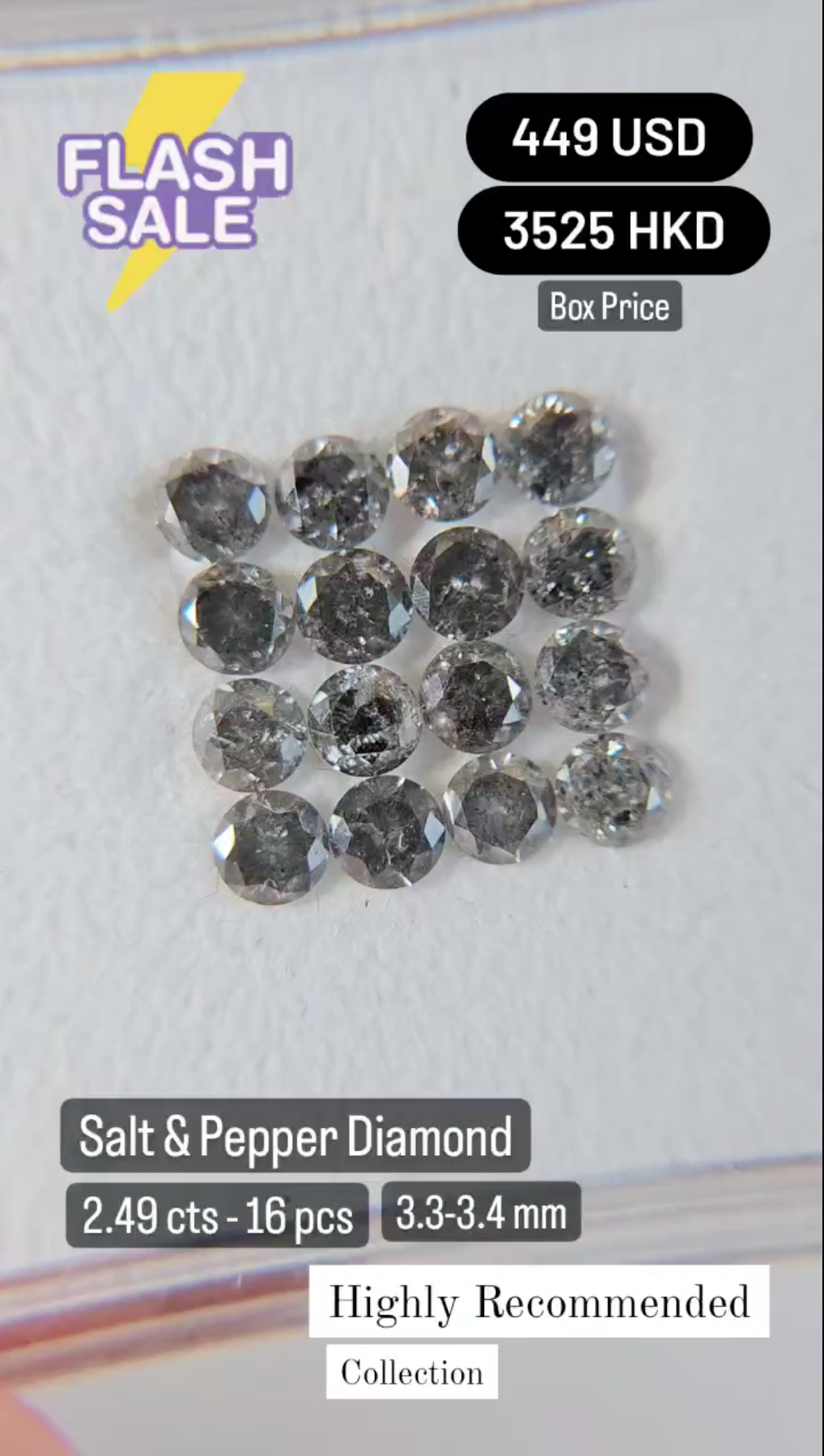 Salt & Pepper Diamond deal  (2.49 cts)