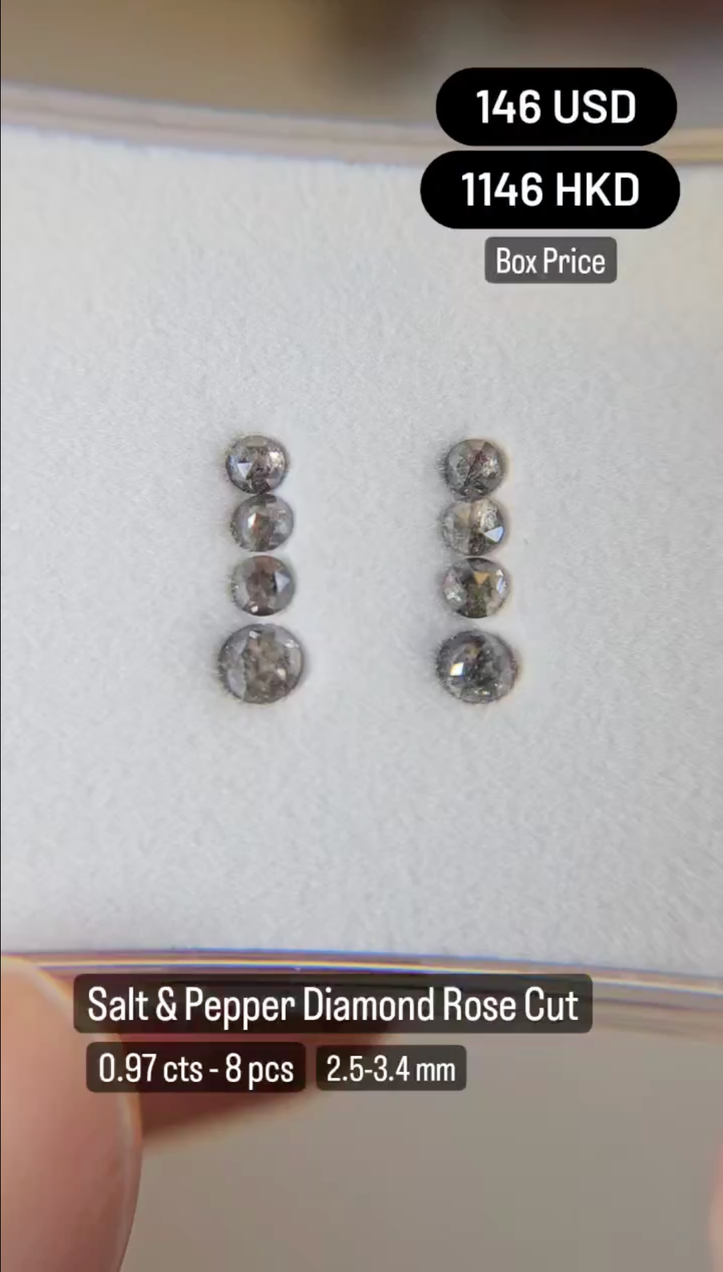 Salt & Pepper Diamond Deal (0.97 cts)