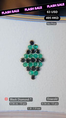 Emerald & Black diamond deal (0.72 cts)