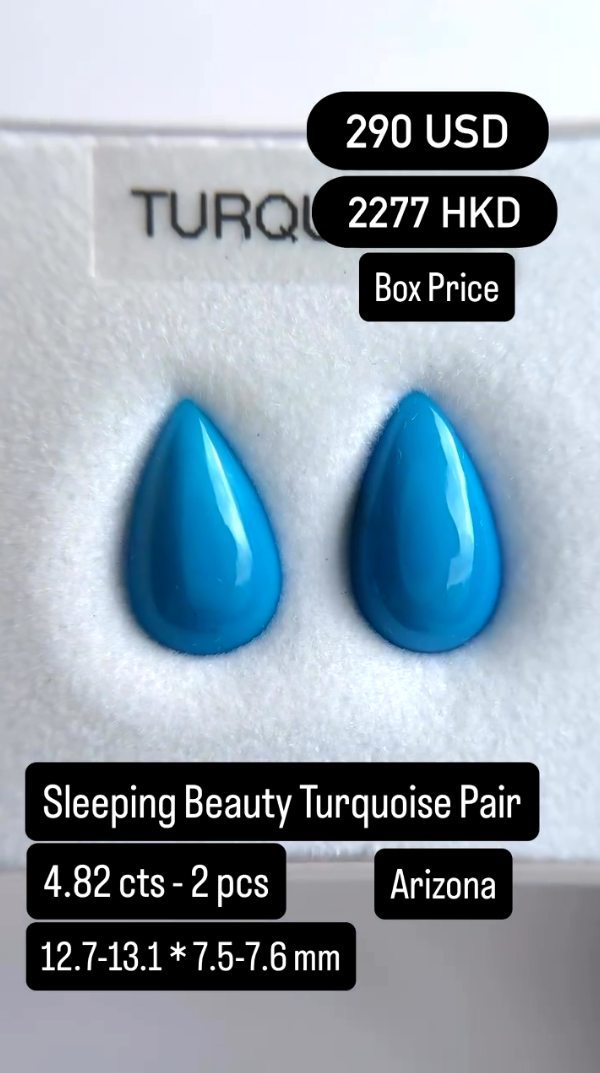 Sleeping Beauty Turquoise Pair Deal (4.82 cts)