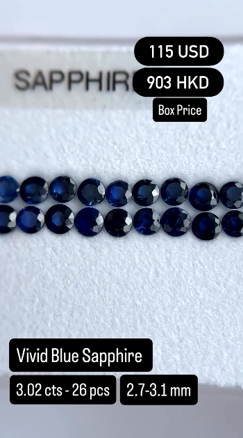 Vivid Blue Sapphire Deal (3.02 cts)