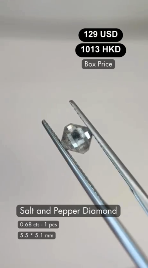 Salt and Pepper Diamond Deal (0.68 cts)
