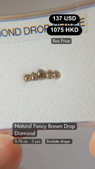 Natural Fancy Brown Drop Diamond Deal (0.76 cts)