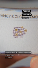 Natural Pink & Yellow Diamond Deal (0.74 cts)