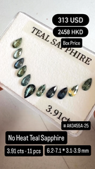 No Heat Teal Sapphire Deal (3.91 cts)