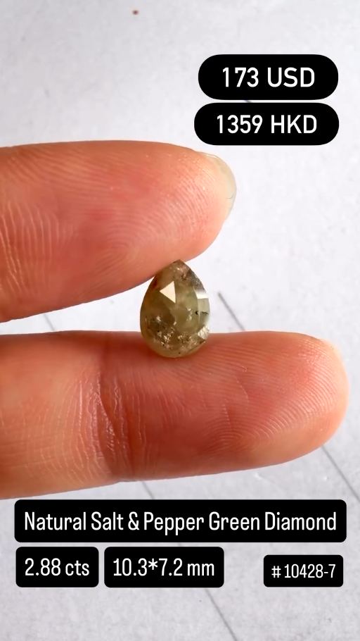 Natural Salt & Pepper Green Diamond Deal (2.88 cts)
