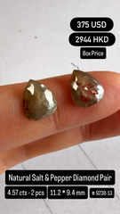 Natural Salt & Pepper Diamond Pair Deal (4.57 cts)