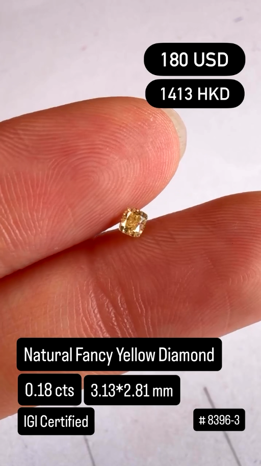 Natural Fancy Yellow Diamond Deal (0.18 cts)