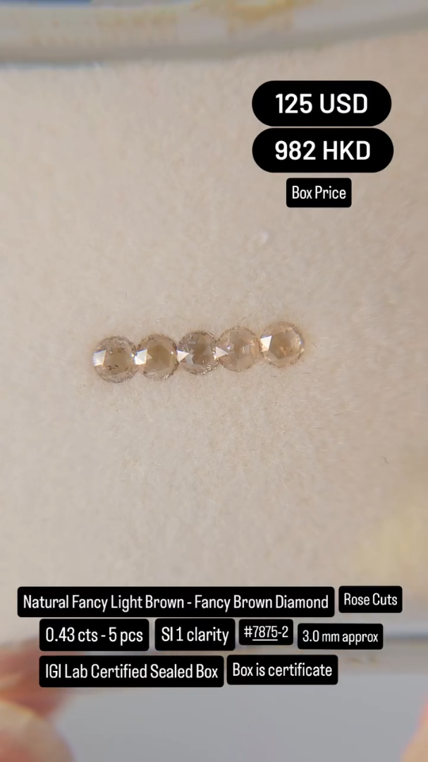 Natural Fancy Light Brown-Fancy Brown Diamond Deal( 0.43 cts)