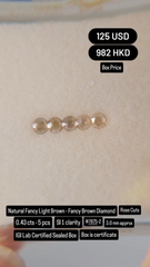Natural Fancy Light Brown-Fancy Brown Diamond Deal( 0.43 cts)