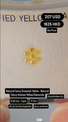 Natural Fancy Greenish Yellow-Natural Fancy Intense Yellow Diamond Deal (0.51 cts)