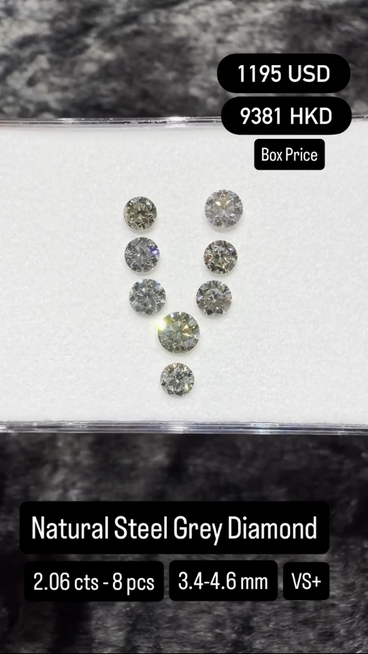 Natural Steel Grey Diamond Deal (2.06 cts)