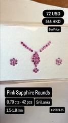 Pink Sapphire Rounds Deal (0.79 cts)
