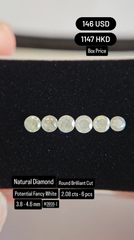Natural Potential Fancy White Diamond Deal (2.08 cts)