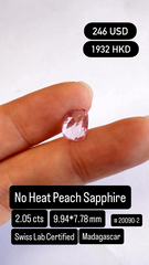 No Heat Peach Sapphire Deal (2.05 cts)