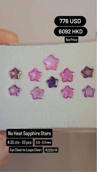 No Heat Sapphire Stars Deal (4.31 cts)