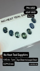 No Heat Teal Sapphire Deal (4.42 cts)