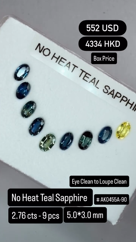 No Heat Teal Sapphire Deal (2.76 cts)