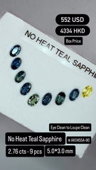 No Heat Teal Sapphire Deal (2.76 cts)
