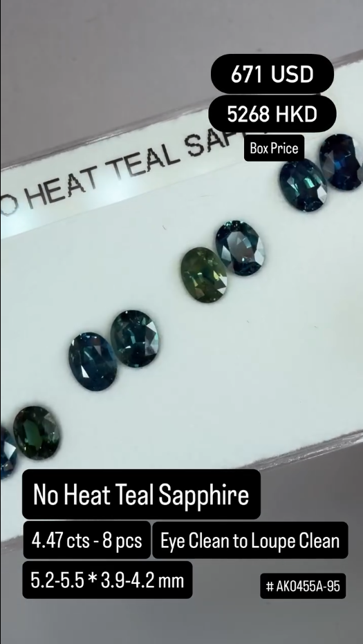 No Heat Teal Sapphire Deal (4.47 cts)