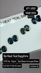 No Heat Teal Sapphire Deal (4.47 cts)