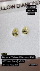 Natural Yellow Diamond Pair (0.37 cts)