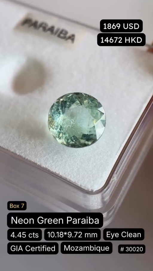 Neon Green Paraiba Deal (4.45 cts)
