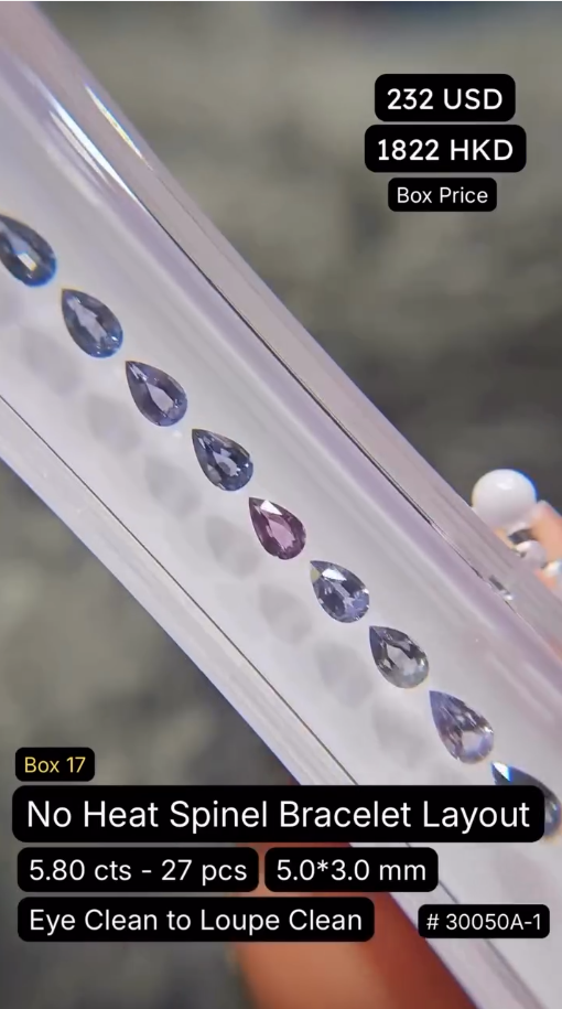 No Heat Spinel Bracelet Layout Deal (5.80 cts)