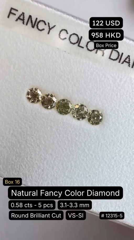 Natural Fancy Color Diamond Deal (0.58 cts)