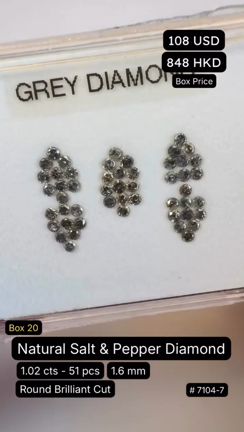 Natural Salt & Pepper Diamond Deal (1.02 cts)