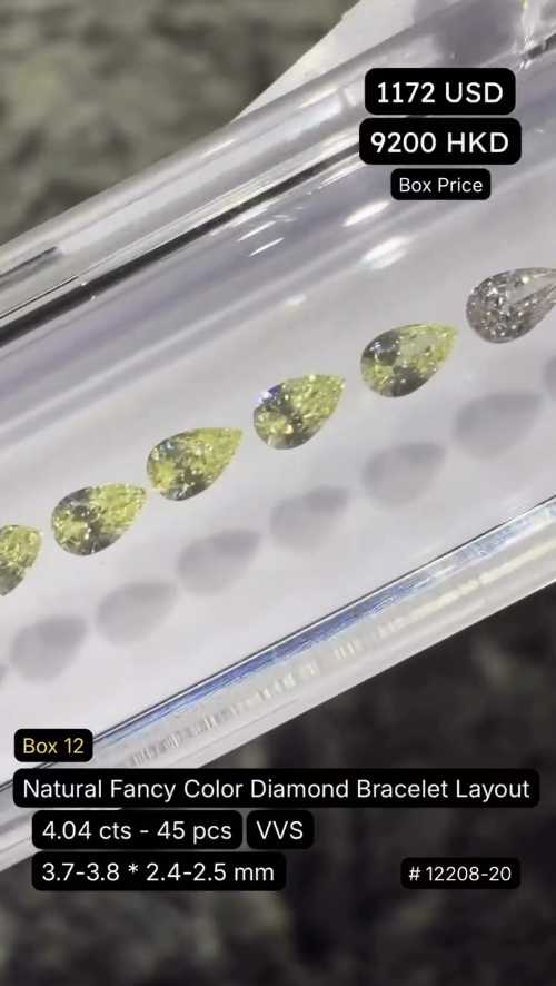 Natural Fancy Color Diamond Bracelet Layout Deal (4.04 cts)