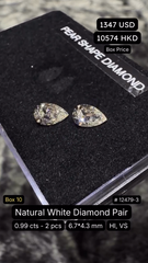 Natural White Diamond Pair Deal (0.99 cts)