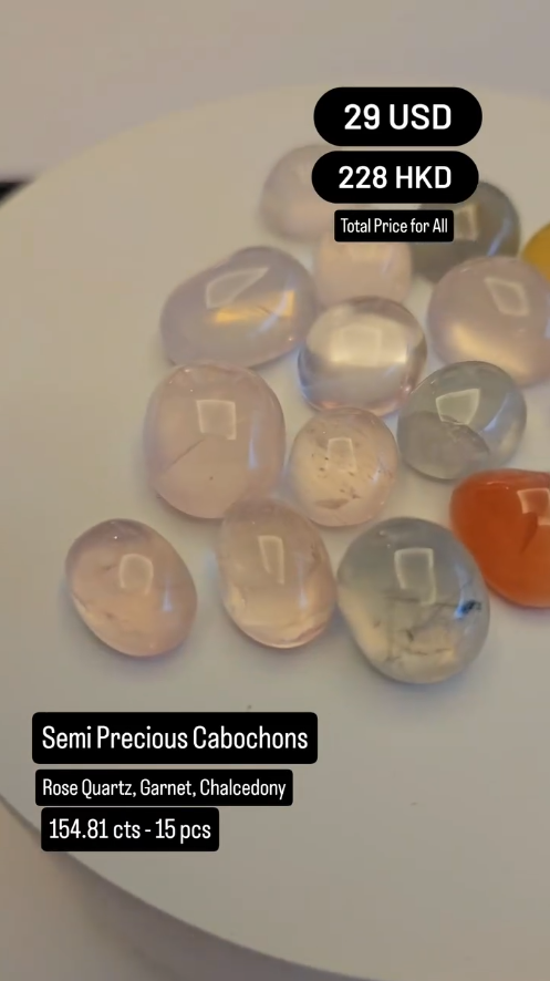 Semi Precious Cabochons Deal (154.81 cts)