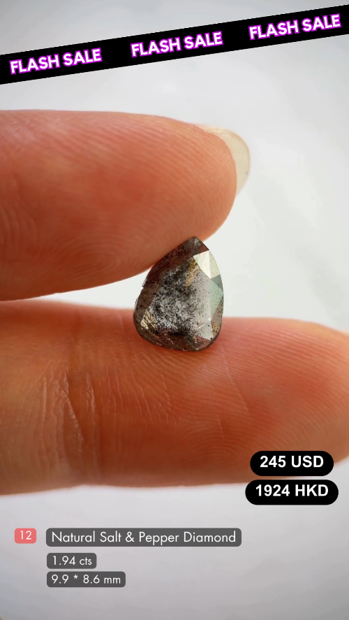 Natural Salt & Pepper Diamond Deal (1.94 cts)
