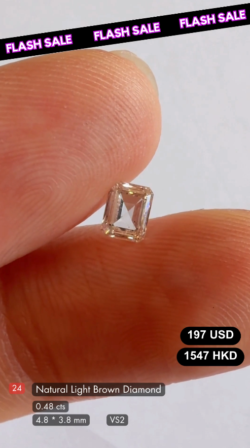 Natural Light Brown Diamond Deal (0.48 cts)