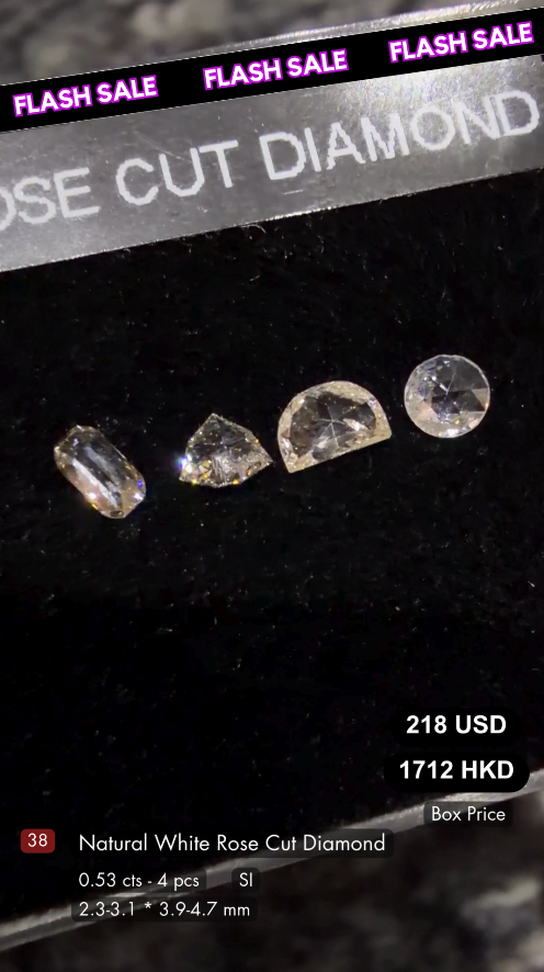 Natural White Rose Cut Diamond Deal (0.53 cts)