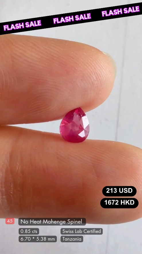 No Heat Mahenge Spinel Deal (0.85 cts)
