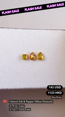 Natural Salt & Pepper Yellow Diamond Deal (0.79 cts)