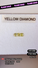 Natural Yellow Diamond Deal (0.42 Cts)