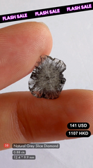 Natural Grey Slice Diamond Deal (0.88 cts)