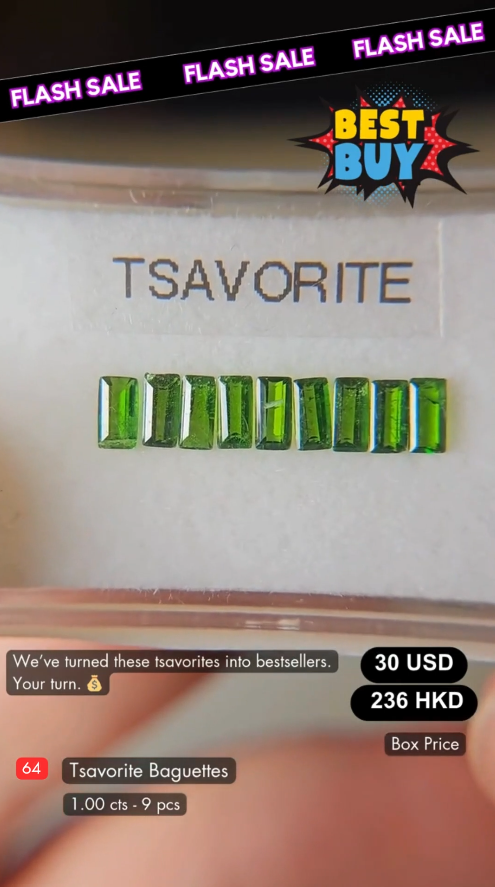 Tsavorite Baguettes Deal (1.00 cts)