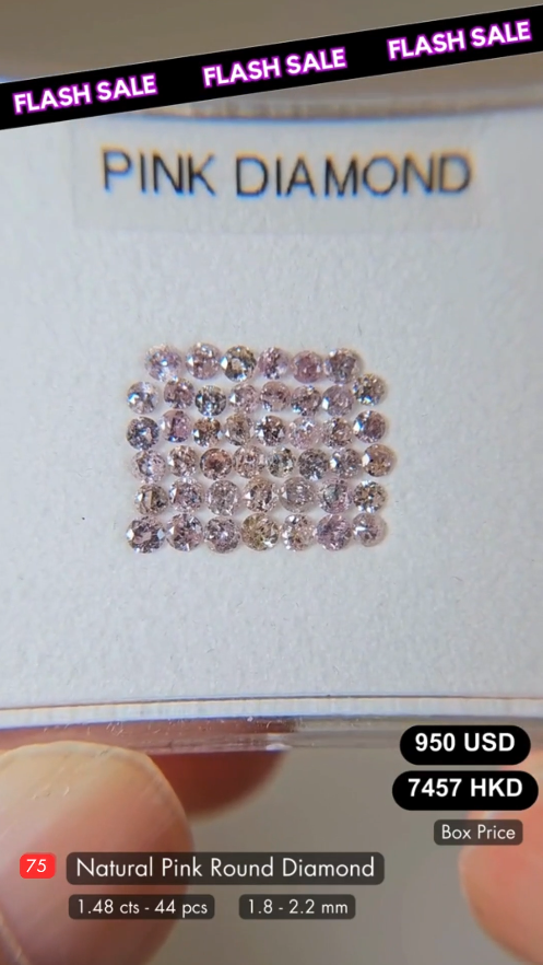 Natural Pink Round Diamond Deal (1.48 cts)