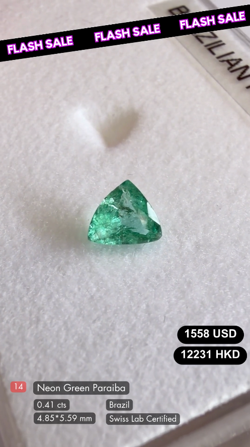 Neon Green Paraiba Deal (0.41 cts)