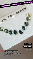 No Heat Teal Sapphire Deal (3.59 cts)